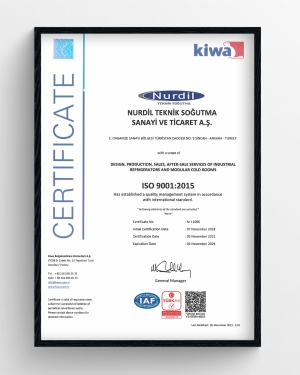 Kiwa EN 9001 2015 Certificate